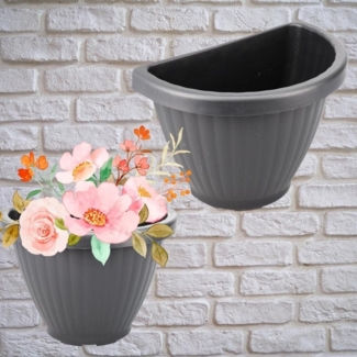 GarPet Blumentopf Blumentopf Wand Wandgefäß Wandampel Wandtopf Pflanztopf Halbschale