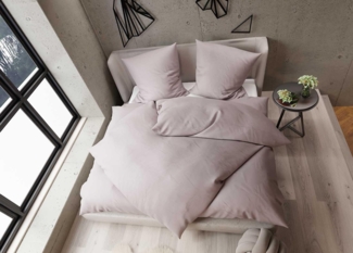 TENCEL™ Lyocell Bettwäsche rosé Garnitur 135x200 + 80x80