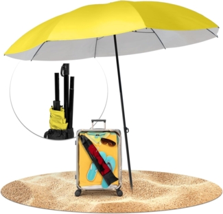 Styngard Sonnenschirm Reise Sonnenschirm Nizza, LxB: 180,00x155,00 cm, mit UV Schutz 50+ - Strandschirm Sonnenschirm Strand mit Abspannleinen