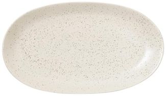 Broste Copenhagen Servierplatte Broste Copenhagen Platte oval Nordic Vanilla, Steingut