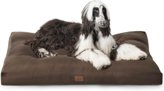 BEDSURE Hundekissen Grosse Hunde waschbar - 120x90 cm hundematratze XXL für große, mittelgroße Hunde Outdoor gepolstert Hundematte braun in 10cm Höhe?XL Kühlmatte für Haustiere