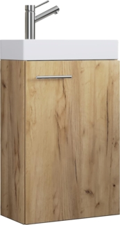 VCM Badmöbel Waschtisch Slito 918221 Honig-Eiche H. 60 x B. 41 x T. 22 cm