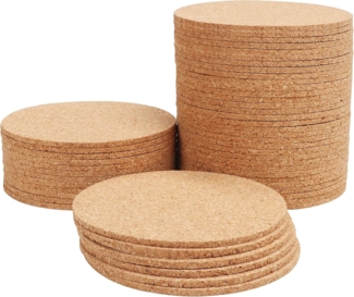 Belle Vous Tassenuntersetzer Korkuntersetzer Set (50 Stück) 10 cm Durchmesser, 50-tlg.