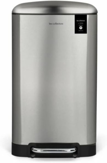Les Collectors Tretmülleimer Treteimer N°875, Edelstahl, silber, 40 Liter, rechteckig und praktisch