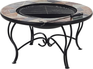 Grill-Feuerstelle EREBUS Metall Schwarz
