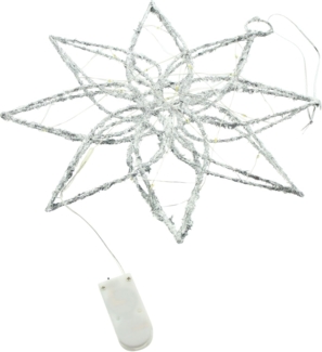 LED-Stern "Silver" Wohndekoration Deko LED Lampe Licht Dekoration Figur