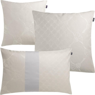 JOOP! Kissenhülle Reflection 50844-010 Hellgrau 40x40 cm Kornblume Wendedessin