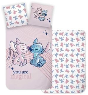 BrandMac Kinderbettwäsche Disney Lilo & Stitch Bettwäsche Set You Are Magical 135x200cm/80x80cm, 1 teilig