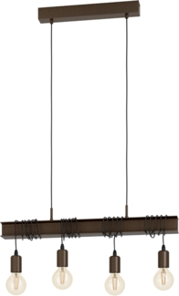 Eglo 43523 Hängeleuchte TOWNSHEND 4 antik-braun E27 4X40W L:70cm B:14cm H:110cm dimmbar
