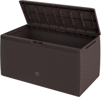 Casaria 'Rato Plus' Gartentruhe | 100 kg | Smart Click System, Kunststoff braun