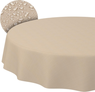 ANRO Tischdecke aus Stoff UNI Farben wasserabweisend Tischtuch Tischwäsche (Einzelstück 1-tlg), mit Acryl Beschichtung