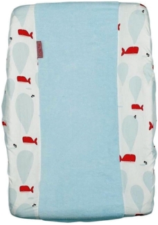 Wickeltischdecke Oceaan70 cm hellblau/weiß