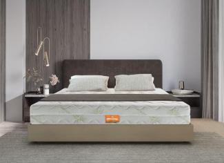 Marcapiuma - Doppelmatratze Rainbow Viscoschaum 140x205 h. 21 cm Orthopädische H2 Mittel Visco Kaltschaummatratze Abziehbar Aloe Vera Bezug gegen Milbe Atmungsaktiv Made in Italy
