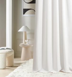 ROOM99 Vorhang mit Kräuselband Aura 140x250 cm Breite x Höhe Schiebegardinen Deko Modern Curtain Gardine Wohnzimmer Schlafzimmer Ecru, 1 Stück
