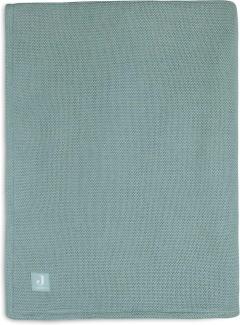 Jollein Basic Knit Bettdecke 100 x 150 cm Forest Green / Fleece Grün Dunkel 1