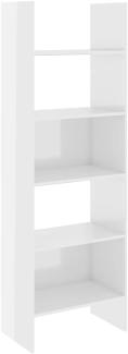 vidaXL Bücherregal Hochglanz-Weiß 60 x 35 x 180 cm Spanplatte [803413]