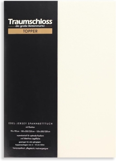 Traumschloss Topper Edel-Jersey Spannbettlaken creme 180-200x200-220