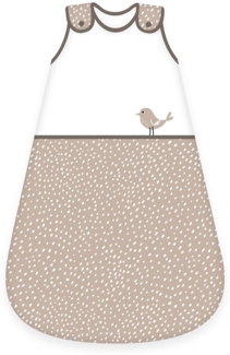 Herding babybest Baby-Schlafsack, Woodland Crew, 90 cm, Mit seitlich umlaufendem Reißverschluss und Druckknöpfen, Obermaterial: 100% Baumwolle/Füllung: 100% Polyester, Weiß/Beige