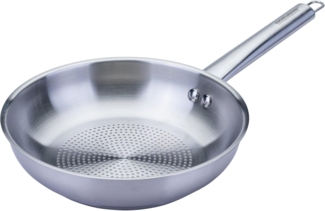 FACKELMANN Bratpfanne Edelstahl, Universalpfanne, Hochtemperaturpfanne