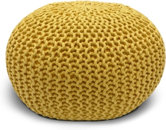 Casamia Pouf Pouf Ø 55 o. 45 cm Strickhocker Sitzpouf Bodenkissen Premium Outdoor