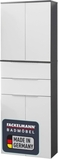 Fackelmann KARA Hochschrank 61 cm, Weiß/Anthrazit