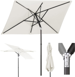 Sekey 180 × 130 cm Sonnenschirm Balkon Sonnenschirm Rechteckig für Balkon, Terrasse & Garten,Windfest Kippbar UPF 50+