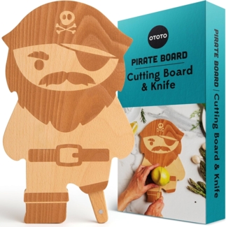 OTOTO Pirate Board Schneidbrett mit Messer