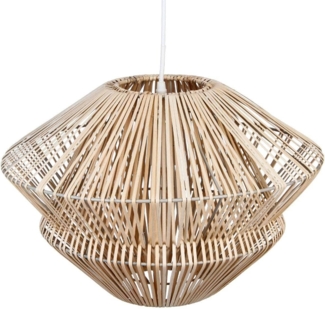 Hängelampe aus Rattan - Durchmesser 48 cm - Farbe: HOLZ Natur - Atmosphera