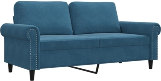 vidaXL 2-Sitzer-Sofa Blau 140 cm Samt 359538