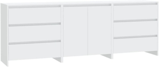 vidaXL 3-tlg. Sideboard Weiß Holzwerkstoff [3098065]