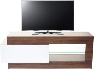 TV-Rack HWC-B51, Walnuss-Optik hochglanz, 55 x 150 x 47 cm