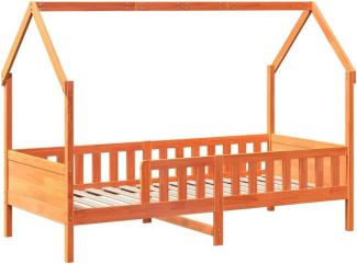 vidaXL Kinderbett Hausbett Wachsbraun 80x200 cm Kiefer 850706