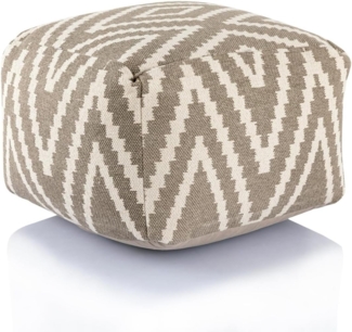 Amagohome Bodenkissen Kelim Sitzwürfel 50x50 H35cm Pouf Fußhocker Sitzhocker Bodenkissen Fuß