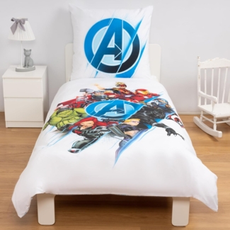 Disney Wendebettwäsche Disney Home Avengers Wendebettwäsche Set, 2 teilig, Mit Reißverschluss, 100% Baumwolle