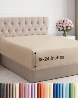 Spannbettlaken mit extra tiefem Taschenformat – nur für Einzelbetten tiefe Taschen King-Size-Betten passend 45,7 cm bis 61 große Matratzen tiefes Taschen, die tatsächlich passen