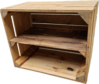 Holzkiste Obstkiste Vintage 50x40x30cm Boden Lang