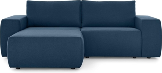 LOOKS by Wolfgang Joop Looks II Designer Ecksofa, Eckcouch, beidseitig montierbar, Polstersofa, dunkelblau, 242 x 160 x 70 cm