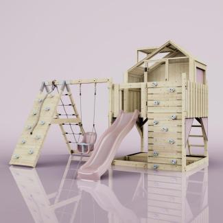 PolarPlay Spielturm Anika aus Holz in Rosa