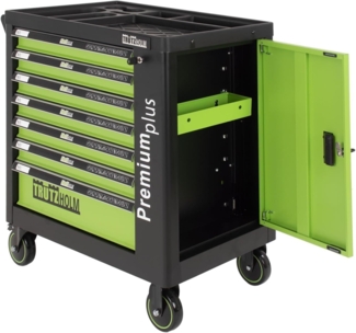 TRUTZHOLM 'Premium XXL' Werkstattwagen, unbestückt, ohne Werkzeug, pulverbeschichteter Stahl grün, 84 x 46 x 90 cm