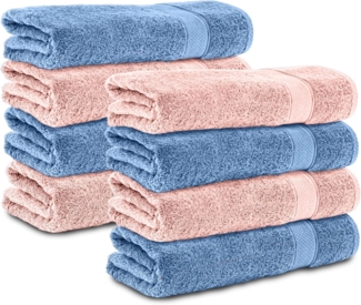 Komfortec Handtuch Set 50x100, Handtücher, Frottee (Packung, 8-St), 100% Baumwolle, Flauschig & Saugfähig, Weich, Towel