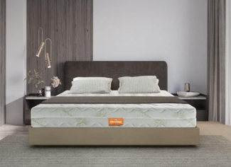 Marcapiuma - Doppelmatratze RAINBOW Viscoschaum 180x195 h. 21 cm Orthopädische H2 Mittel Visco Kaltschaummatratze Abziehbar Aloe Vera Bezug gegen Milbe Atmungsaktiv Made in Italy