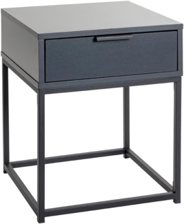 HAKU Möbel Konsole, anthrazit, schwarz, Metall, Spanplatte - Maße: B 40 x H 50 x T 40 cm, Style: Modern