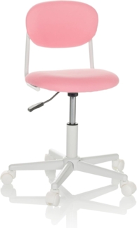 hjh OFFICE Kinderdrehstuhl KIDDY Base I Stoff, Kinder Schreibtischstuhl höhenverstellbar, Pink, 719239