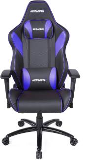 AKRacing Chair Core LX Plus Gaming Stuhl, PU-Kunstleder, Schwarz/Indigo, 5 Jahre Herstellergarantie