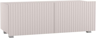 Lomadox Lowboard KEMPTEN-132, in kaschmir, Rillenfront, 100cm breite, Softclose