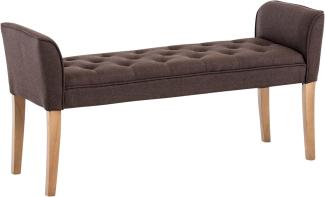 CLP Chaiselongue Cleopatra Gestell aus Kautschukholz,braun antik-hell
