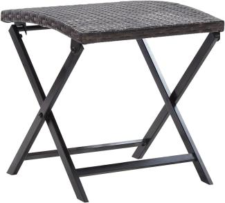 vidaXL Klapphocker Poly Rattan Braun 45772
