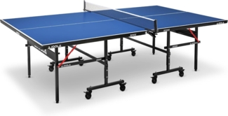 JOOLA Tischtennisplatte Inside 15 Indoor Tischtennistisch klappbar – Schneller Aufbau inklusive Netz, blau, 274 x 152,5 x 76 cm