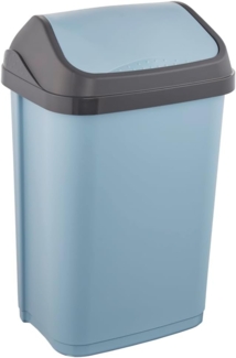 keeeper Mülleimer mit Schwingdeckel, 25 l, 33,5 x 25,5 x 53,5 cm, Swantje, Blau (Nordic Blue)