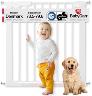 BabyDan Premier Safety Gate White 73. 5-79. 6 cm